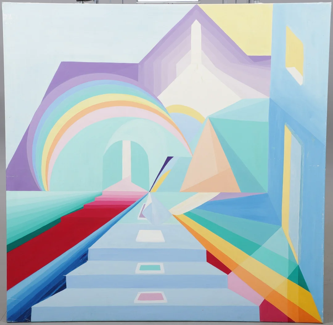 CHRISTIN OHLIN (1946-2025). Abstrakt komposition, olja på duk. — Paintings — Växjö Auktionskammare