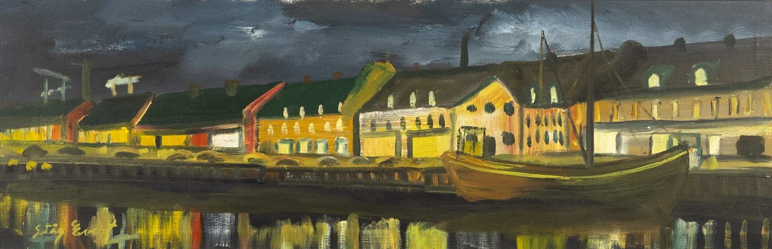 STIG EVERT. olja på duk, signerad. — Paintings — Karljohan Auktioner