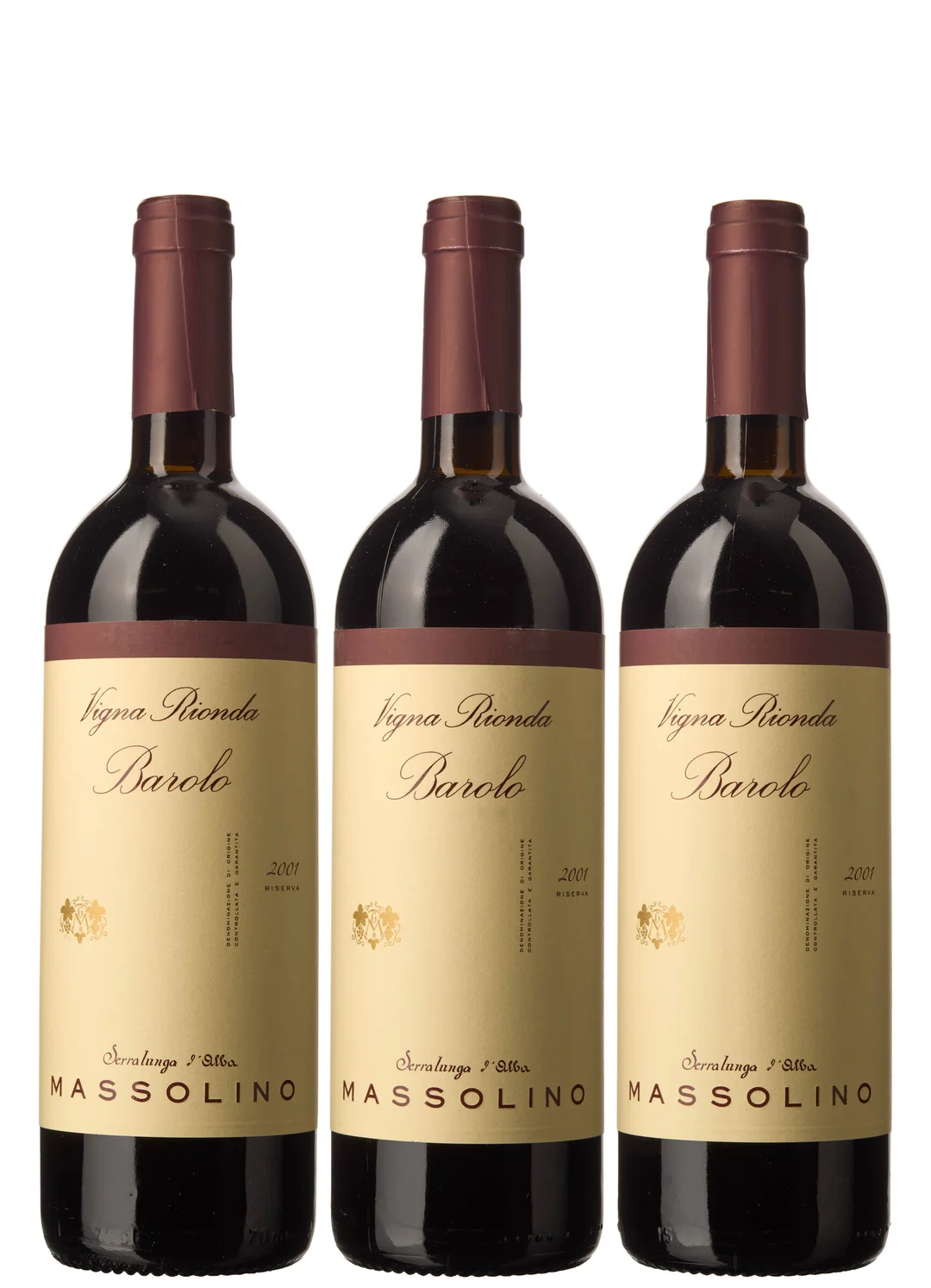 3 x Barolo Riserva Vigna Rionda 2001, Massolino — 3 x Barolo Riserva Vigna Rionda 2001, Massolino — Vin/Vin — Blomqvist