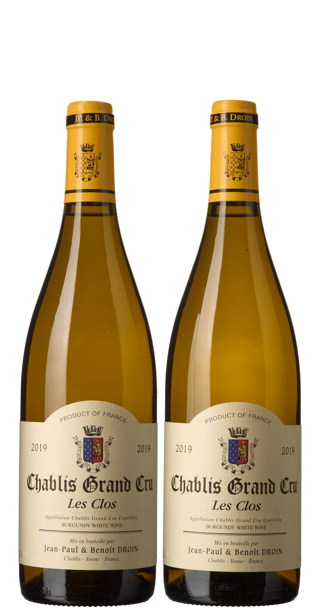 2 x Chablis Grand Cru Les Clos 2019, Jean-Paul & Benoit Droin — 2 x Chablis Grand Cru Les Clos 2019, Jean-Paul & Benoit Droin — Vin/Vin — Blomqvist
