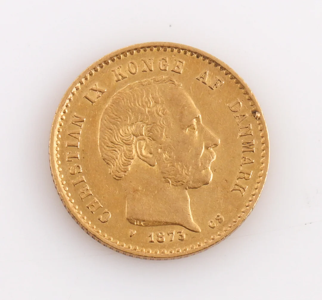 Christian 9. Danish 10 krone gold coin, 1873 — Hobby and collectibles/Coins, notes and bars — Lauritz