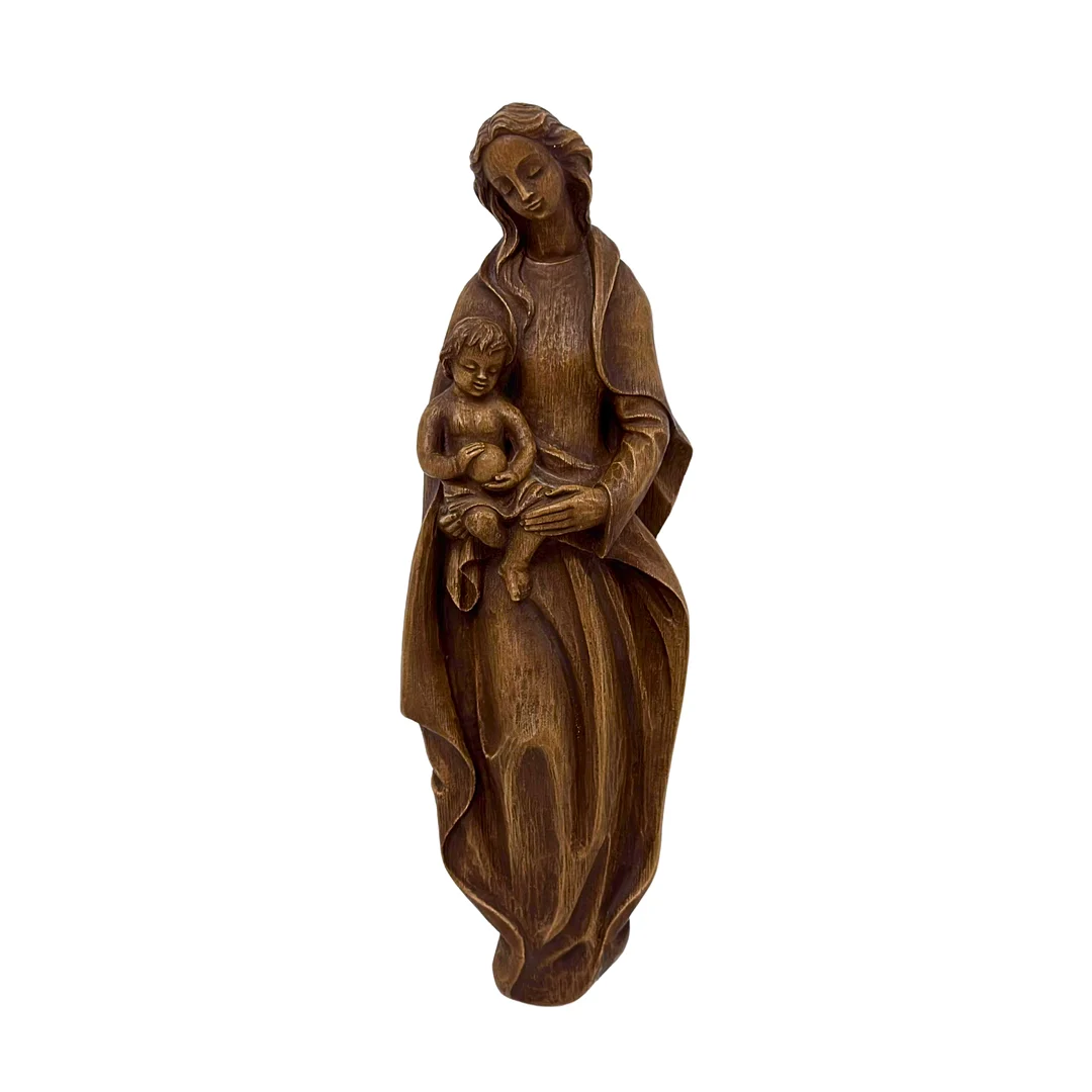 WANDRELIEF DER MADONNA MIT KIND AUS KUNSTHARZ. — Sculptures & Bronzes — Auktionshaus Stuber's Hammerschlag