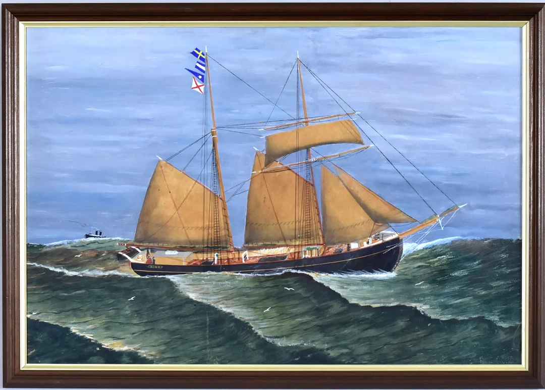 OKÄND KONSTNÄR. Blandteknik. — Paintings — Halmstads Auktionskammare