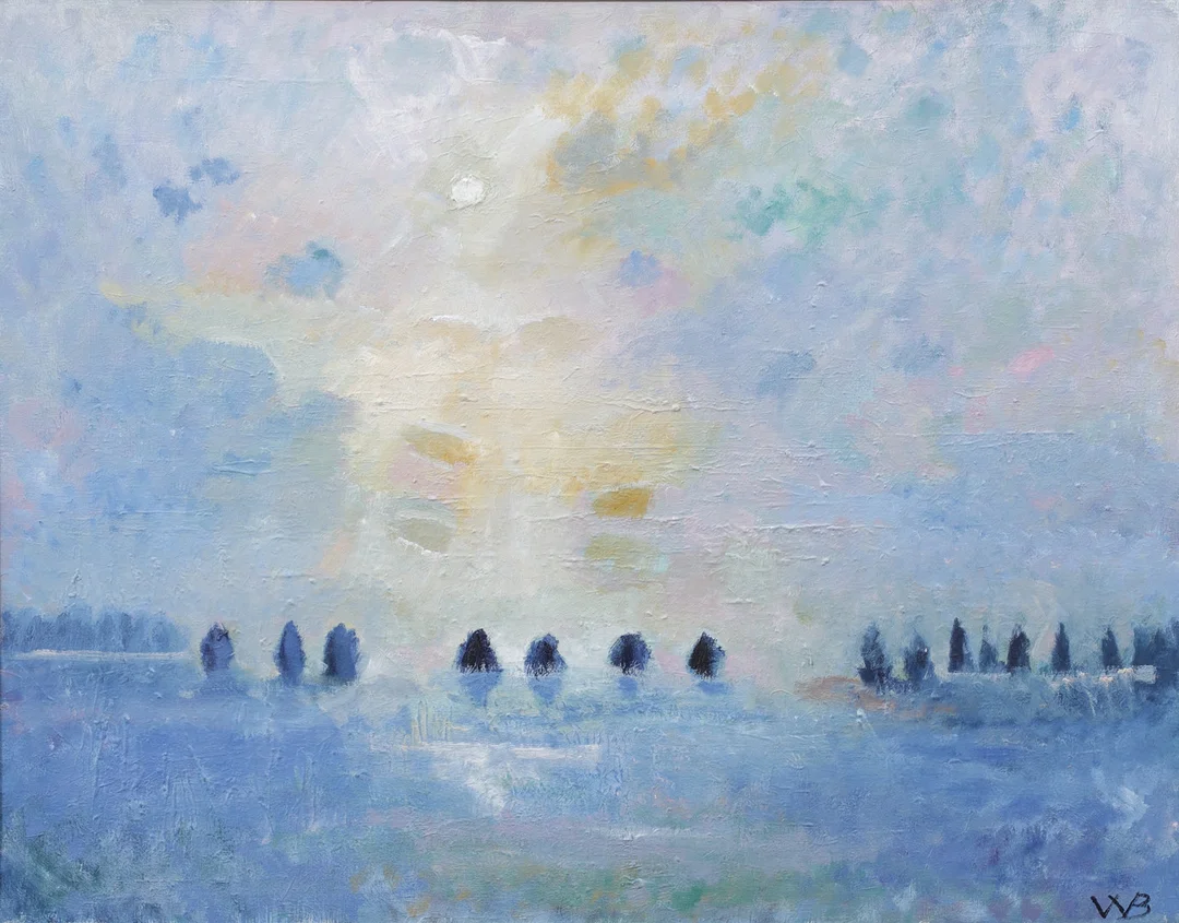 OIDENTIFIERAD KONSTNÄR. "Vintersmåland". Olja på duk, signerad Buhl och daterad a tergo 70. — Paintings — Växjö Auktionskammare