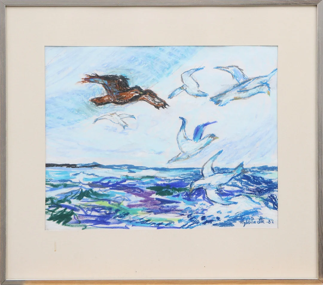 EVA HYBBINETTE. KRITA, på papper, signerad, 1982. — Drawings — Kalmar Auktionsverk