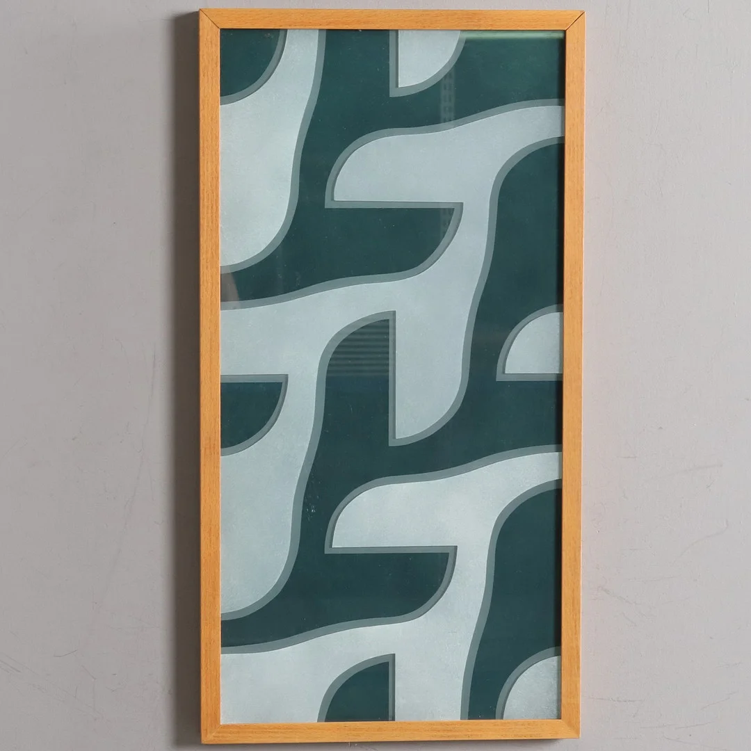 KRISTIN RAPP. "Lager på glas", bemålat glas, signerad a tergo, daterad 2005. — Paintings — Örebro Stadsauktioner