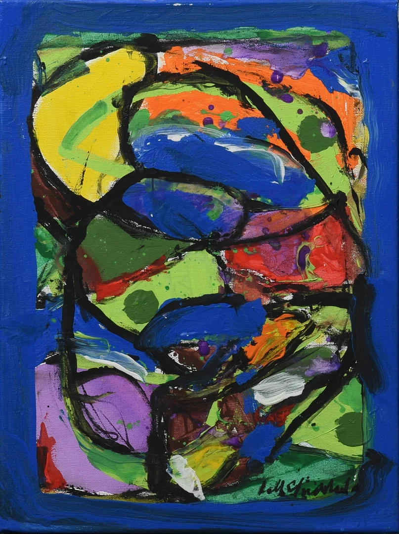 ROLF GJEDSTED. F. 1947. Komposition, olie på lærred, signeret. — Paintings — Sørensen Auktioner