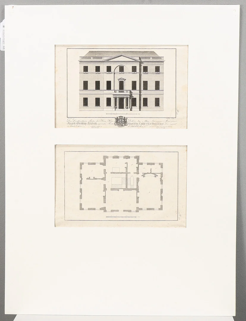 CHRISTIAN LUDWIG STIEGLITZ. 2 Planscher, Nr 47 & 48 från "Zeichnungen aus der schönen Baukunst", Leipzig 1804. — Engravings & Prints — Karlstad Hammarö Auktionsverk