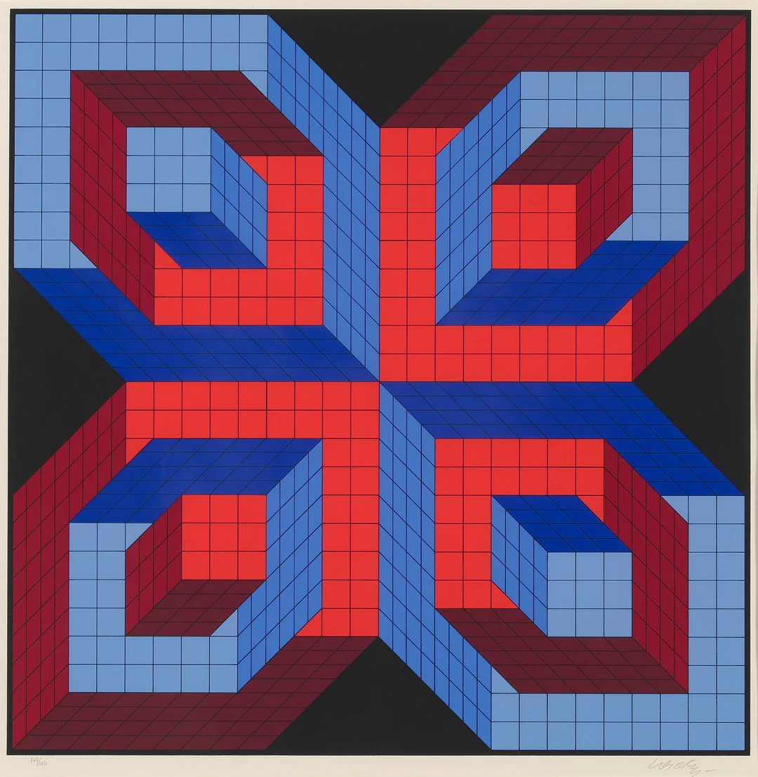 Vasarely, Victor — "Idom-Stri" 1986 — Kunst/Grafikk — Blomqvist