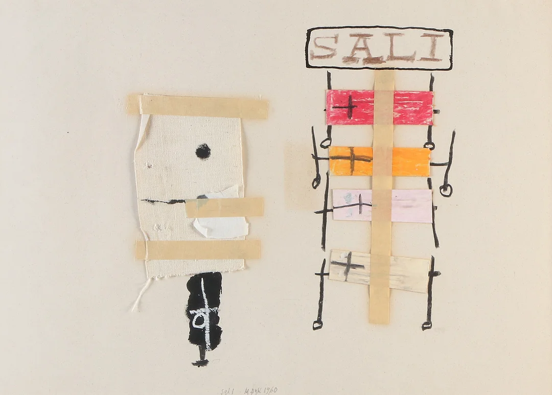 MADELEINE PYK. Blandteknik. "Sal I". Signerad. — Paintings — Skånes Auktionsverk