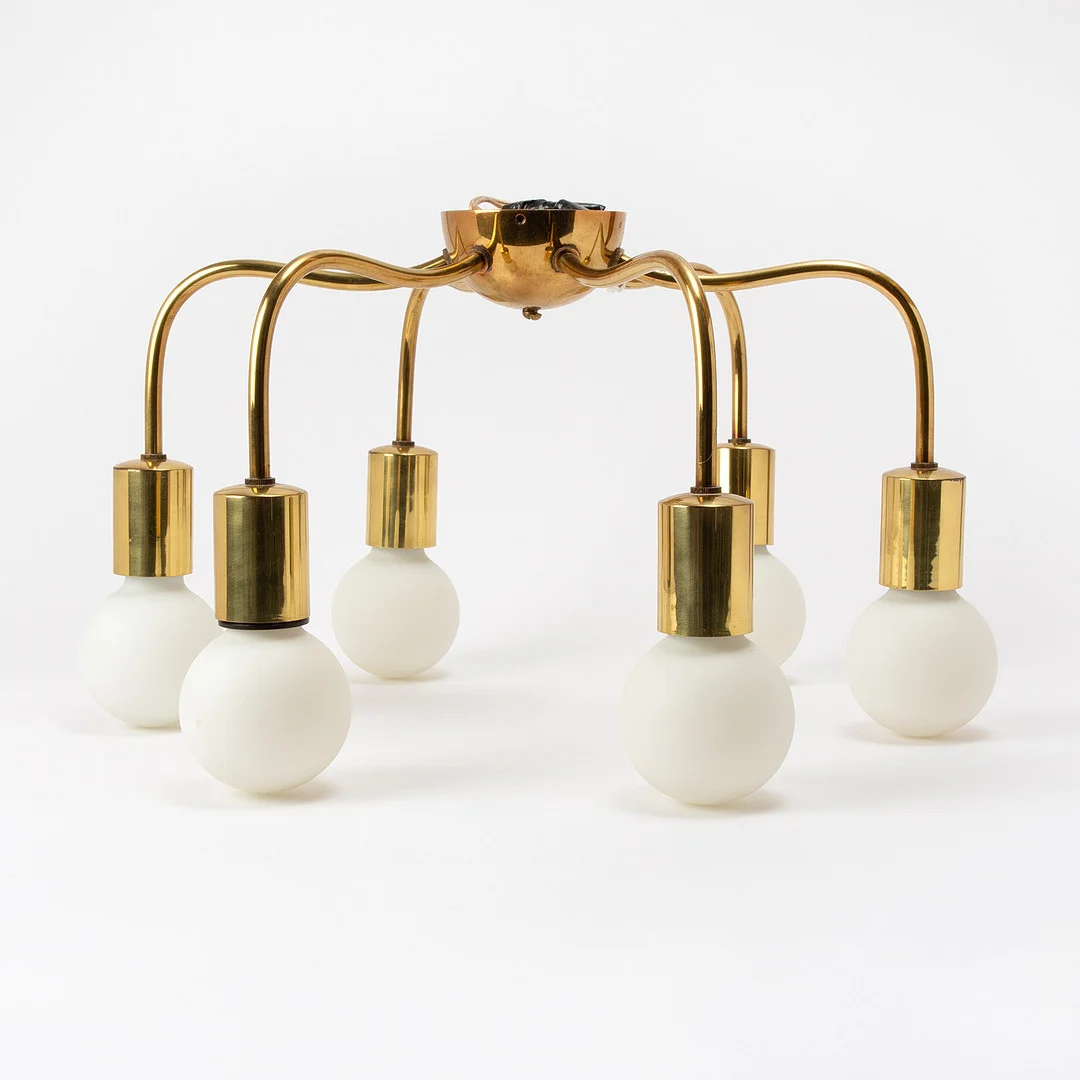 JOSEF FRANK. Taklampa, "Spindeln", modell 2356, mässing, Firma Svenskt Tenn. — Ceiling lights — Stockholms Auktionsverk Göteborg