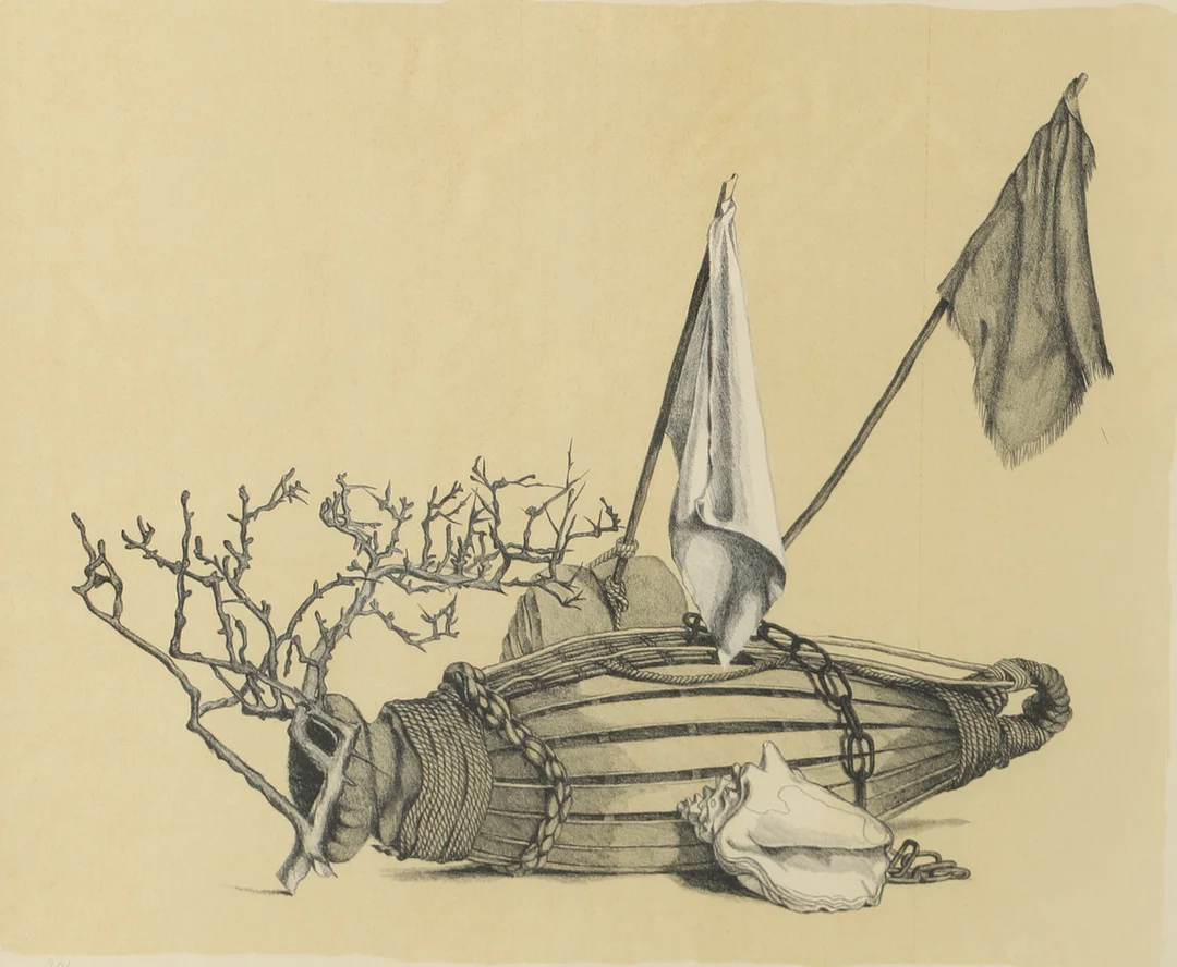 LARS NORRMAN. Komposition, färglitografi, signerad. — Engravings & Prints — Helsingborgs Auktionskammare