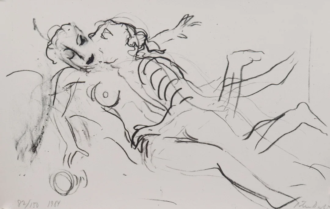 PETER DAHL. litografi, erotiskt motiv. — Engravings & Prints — Markus Auktioner