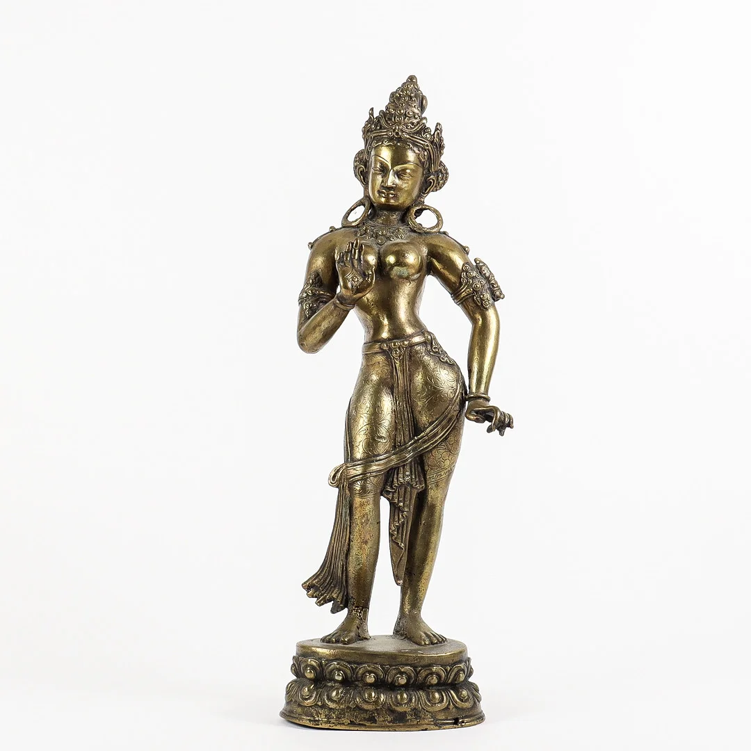 SKULPTUR, mässing, Tibet eller Indien, 1900-tal. — Bronzes — Karlstad Hammarö Auktionsverk