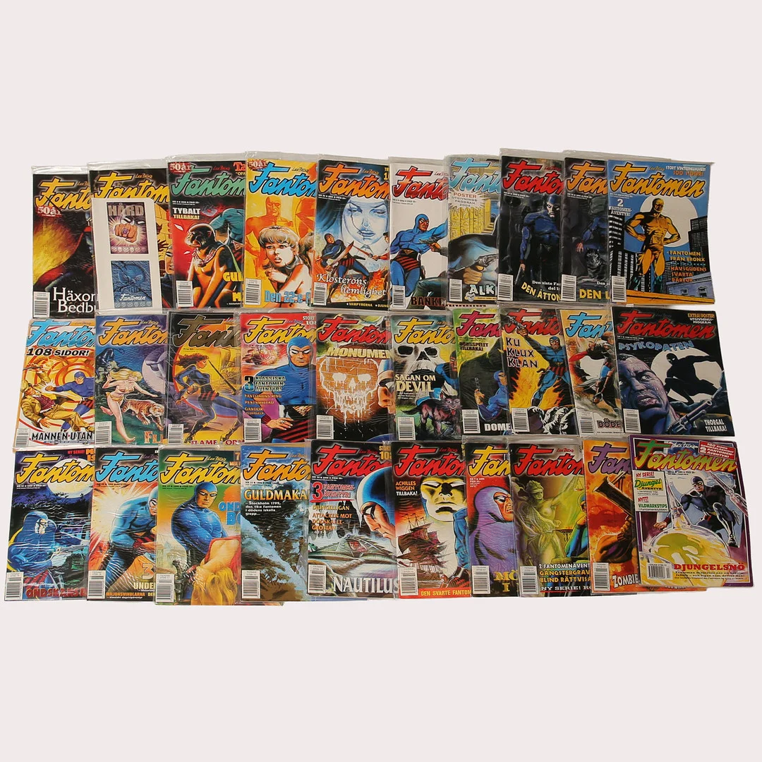 SERIETIDNINGAR, "Fantomen" 30 stycken, 1993-2004. — Comics — Limhamns Auktionsbyrå