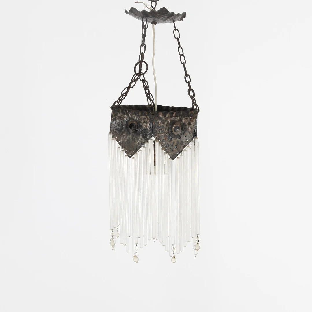 TAKPENDEL, glas, Sverige 1900-talets första del. — Ceiling lights — Auktionsverket Engelholm