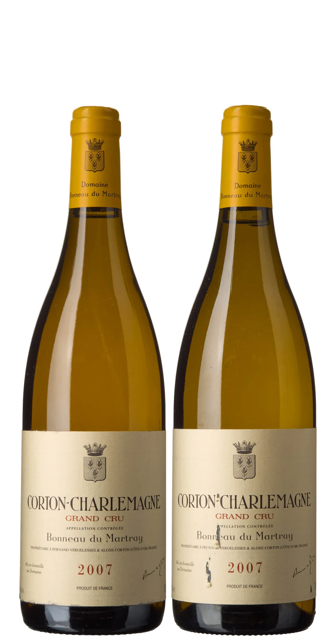 2 x Corton-Charlemagne Grand Cru 2007, Bonneau du Martray — 2 x Corton-Charlemagne Grand Cru 2007, Bonneau du Martray — Vin/Vin — Blomqvist