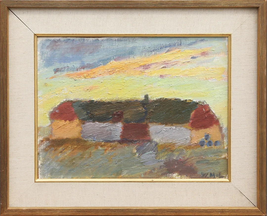 WIVI LINDQVIST MILLER. OLJA, på pannå, signerad. — Paintings — Kalmar Auktionsverk