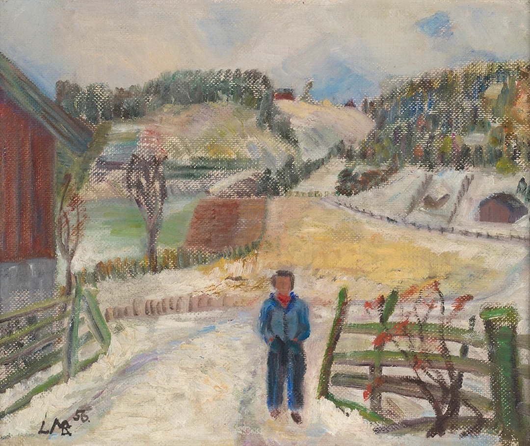 Meidell Barth, Louise — "Svartungstad og Ringen" 1956 — Kunst/Maleri — Blomqvist