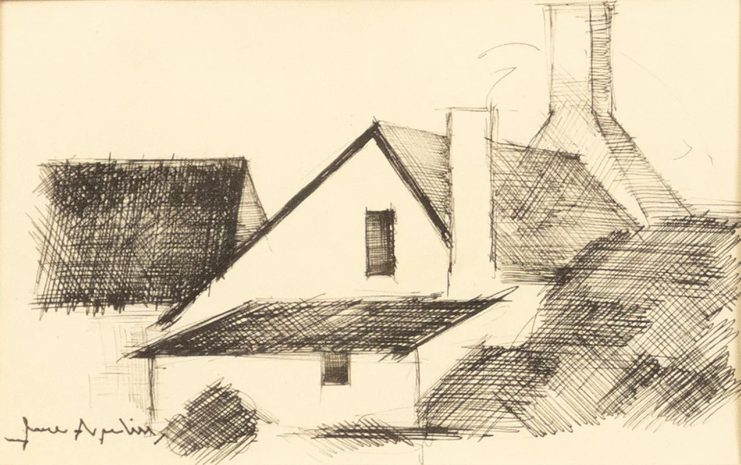 ARNE ASPELIN. tusch, signerad. — Drawings — Karljohan Auktioner