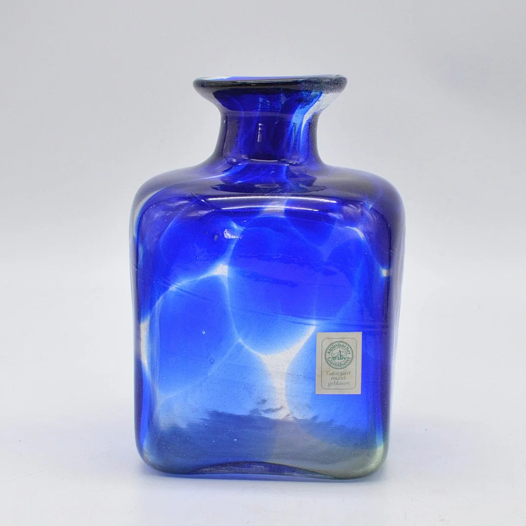 HORST GIESA. ALPIRSBACHER GLASBLÄSEREI, DESIGNERVASE, STUDIOGLAS, HORST GIESA, UM 1980ER JAHRE. — Art glass — Kunst- und Auktionshaus Kleinhenz