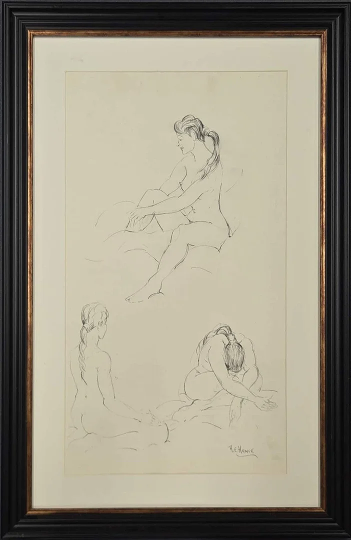 CHARCOAL BY A.E HANCE. — Paintings — Chalkwell Auctions