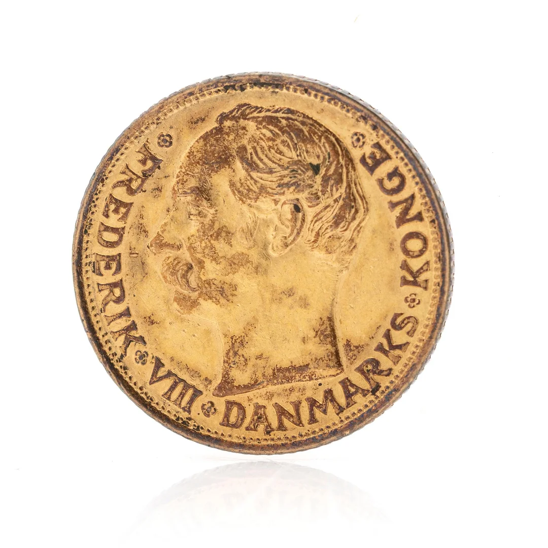 Guldmynt, Frederik VIII, Danmark, 1908. — Militaria/Mynt — Bukowskis