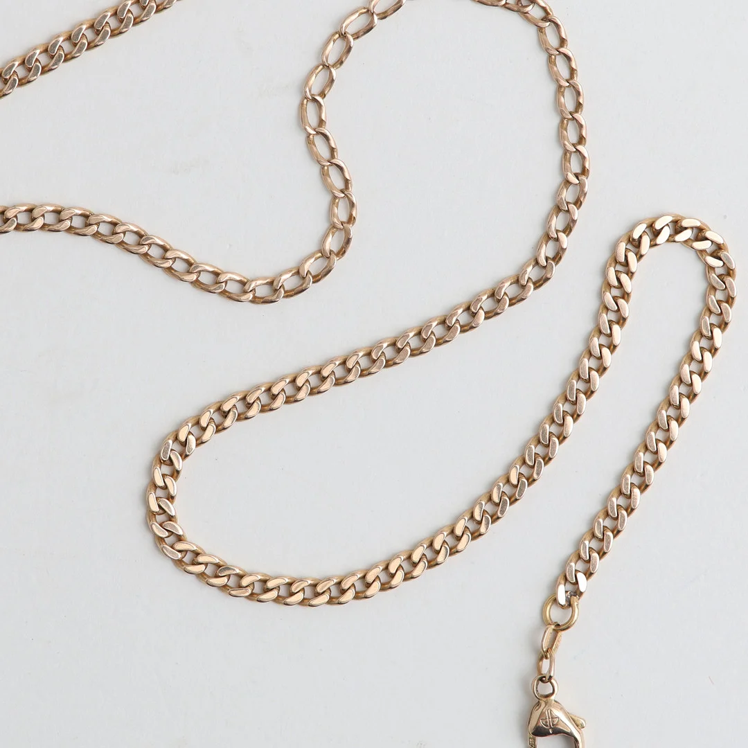 HALSKEDJA, pansarlänk, Italien, 18 k guld, 23,12 gram. — Necklace — Auktionshuset Thelin & Johansson