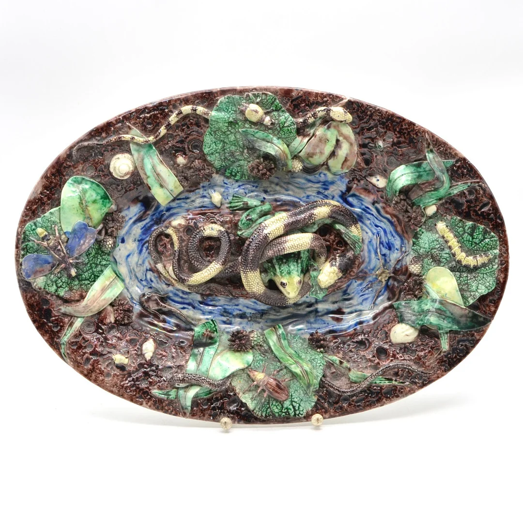 BERNARD PALISSY (C.1510-C.1589). NACH. HANDGEMACHTER KERAMIKTELLER, FRANKREICH, SPÄTES 19. JAHRHUNDERT. — Sculptures & Bronzes — Kunst- und Auktionshaus Kleinhenz