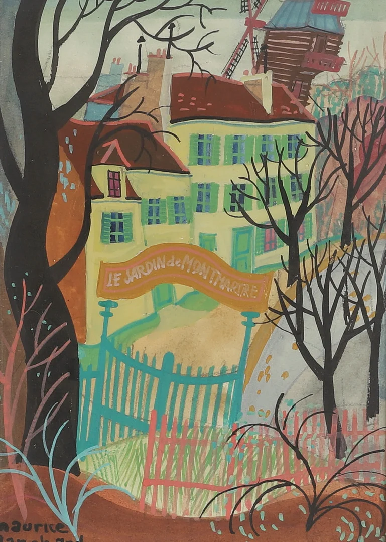 MAURICE BLANCHARD. Gouache, signerad. — Paintings — RA Auktionsverket Norrköping