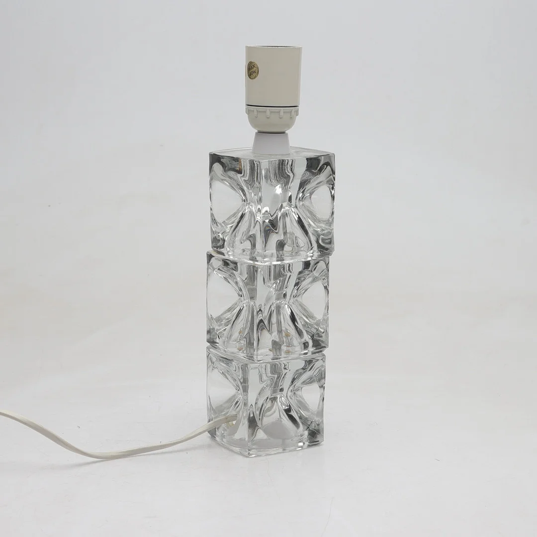 CARL FAGERLUND. bordslampa, glas, Orrefors, Sverige, 1960-tal. — Table Lamps — Gomér & Andersson Norrköping