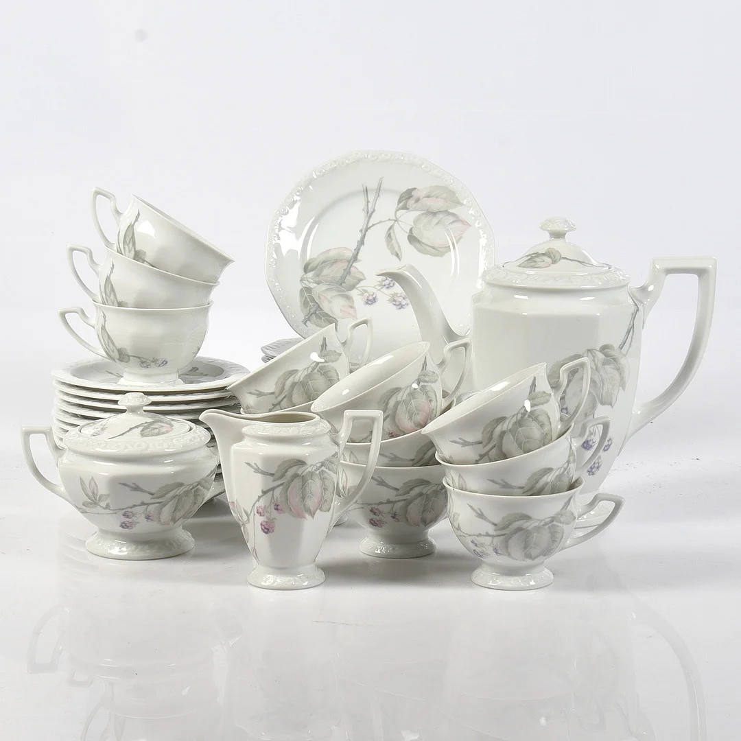 KAFFESERVIS, 39 delar, porslin, "Maria Björnbär", Rosenthal. — European — Stadsauktion Sundsvall