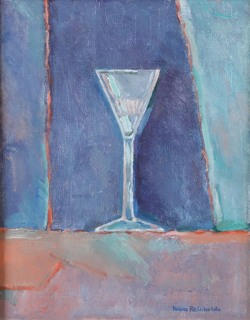 HANS REINHOLDZ. Snapsglas, olja på duk, signerad. — Paintings — Helsingborgs Auktionskammare