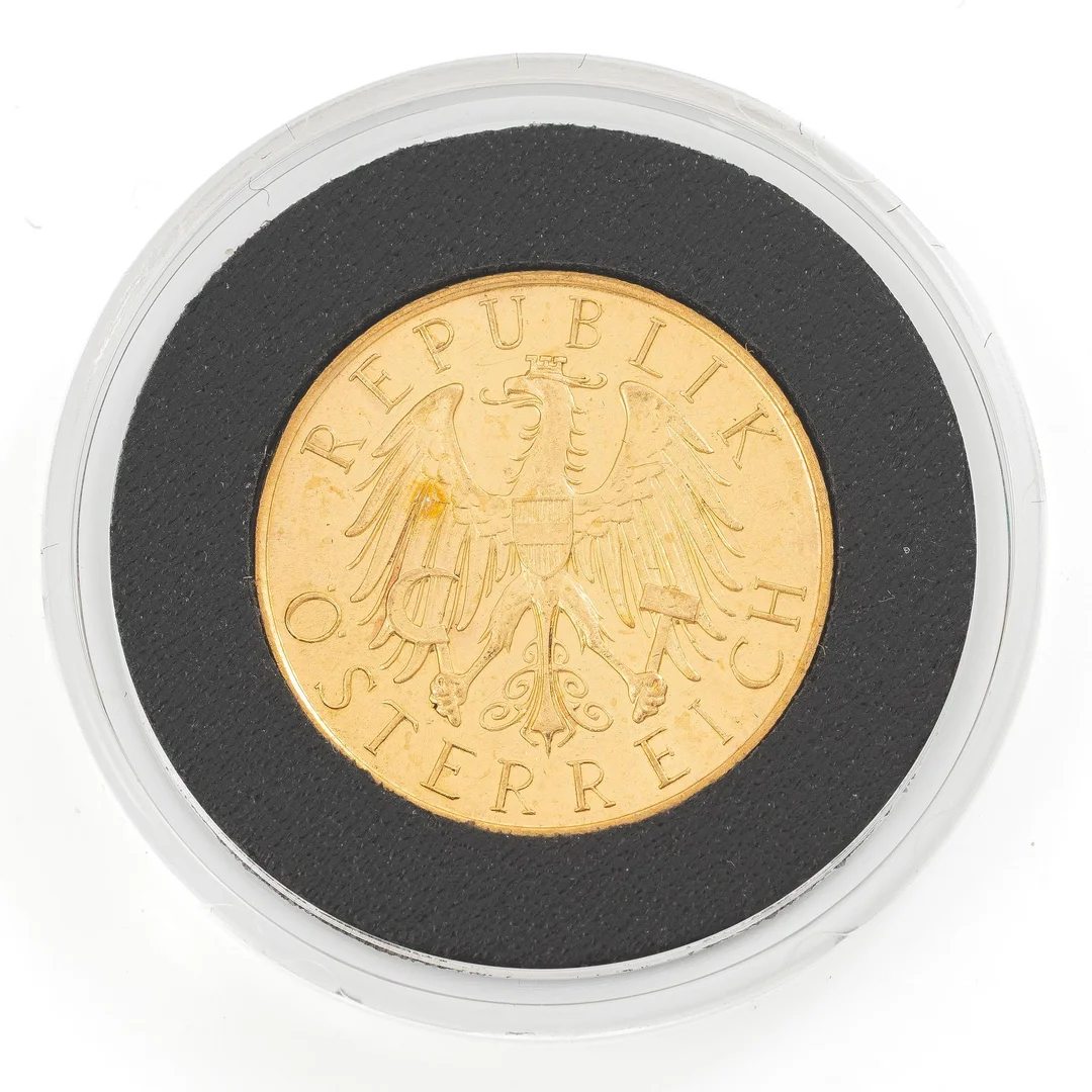 Guldmynt, Österrike, 25 Schilling, 1927. — Militaria/Mynt — Bukowskis