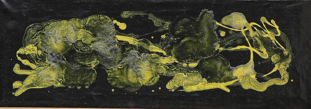 OIDENTIFIERAD KONSTNÄR. Akryl, signerad K, Komposition. — Paintings — Metropol Auktioner