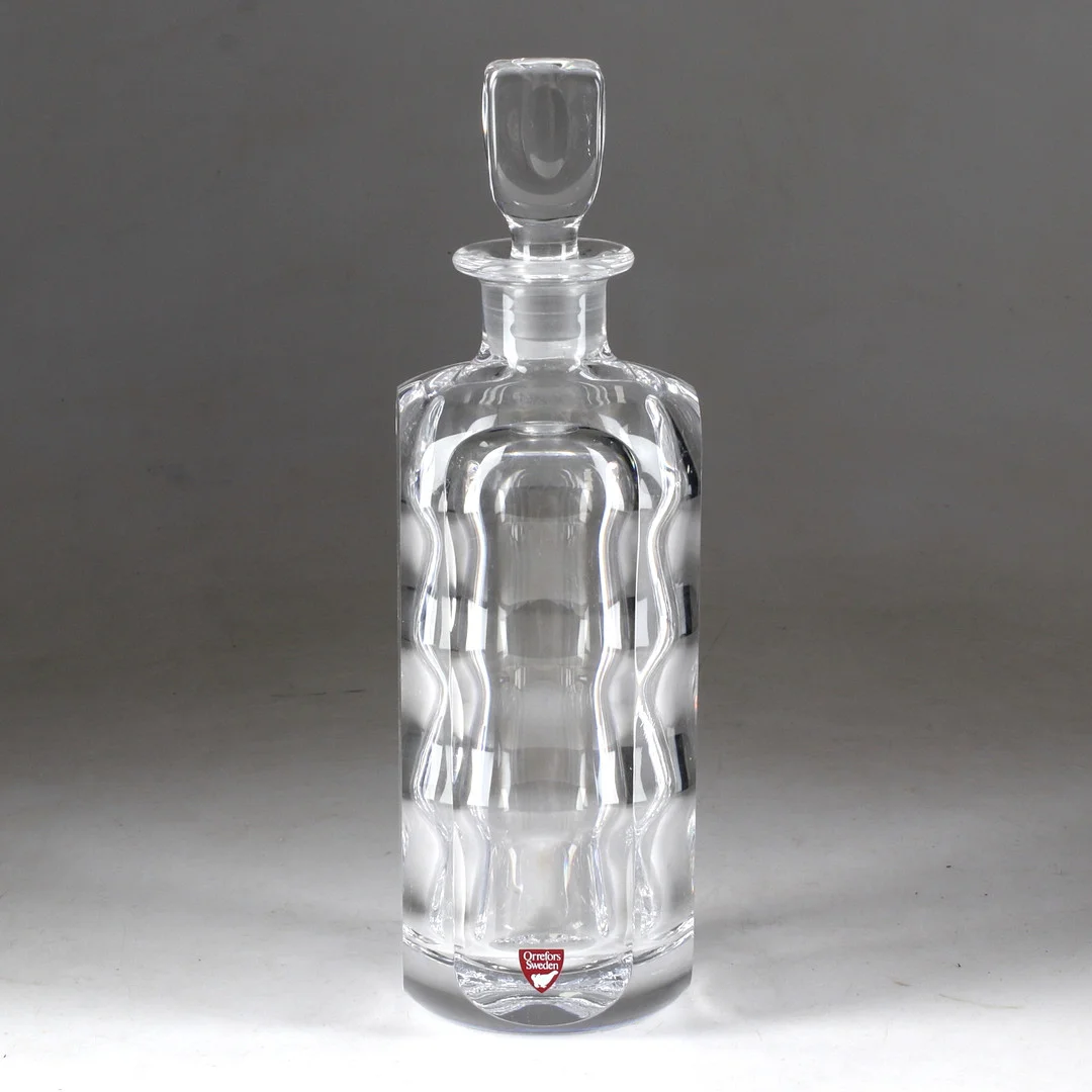 SVEN PALMQVIST. Karaff, glas, Orrefors, 1900-talets senare del. — Utility glass — Stadsauktion Sundsvall