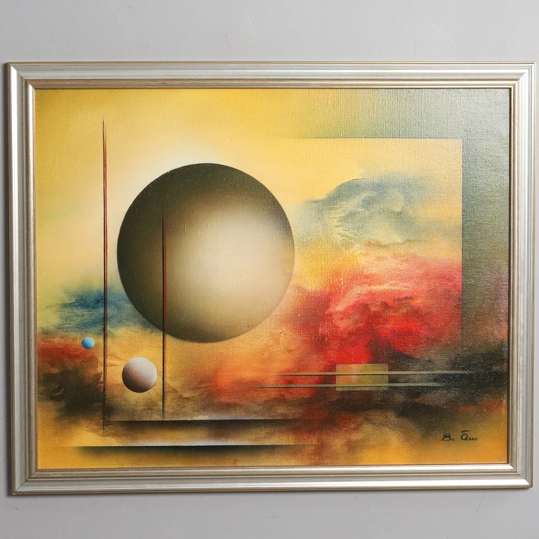 BO ÖRN (FÖDD 1949). Geometriskt komposition, olja på duk, signerad. — Paintings — Örebro Stadsauktioner