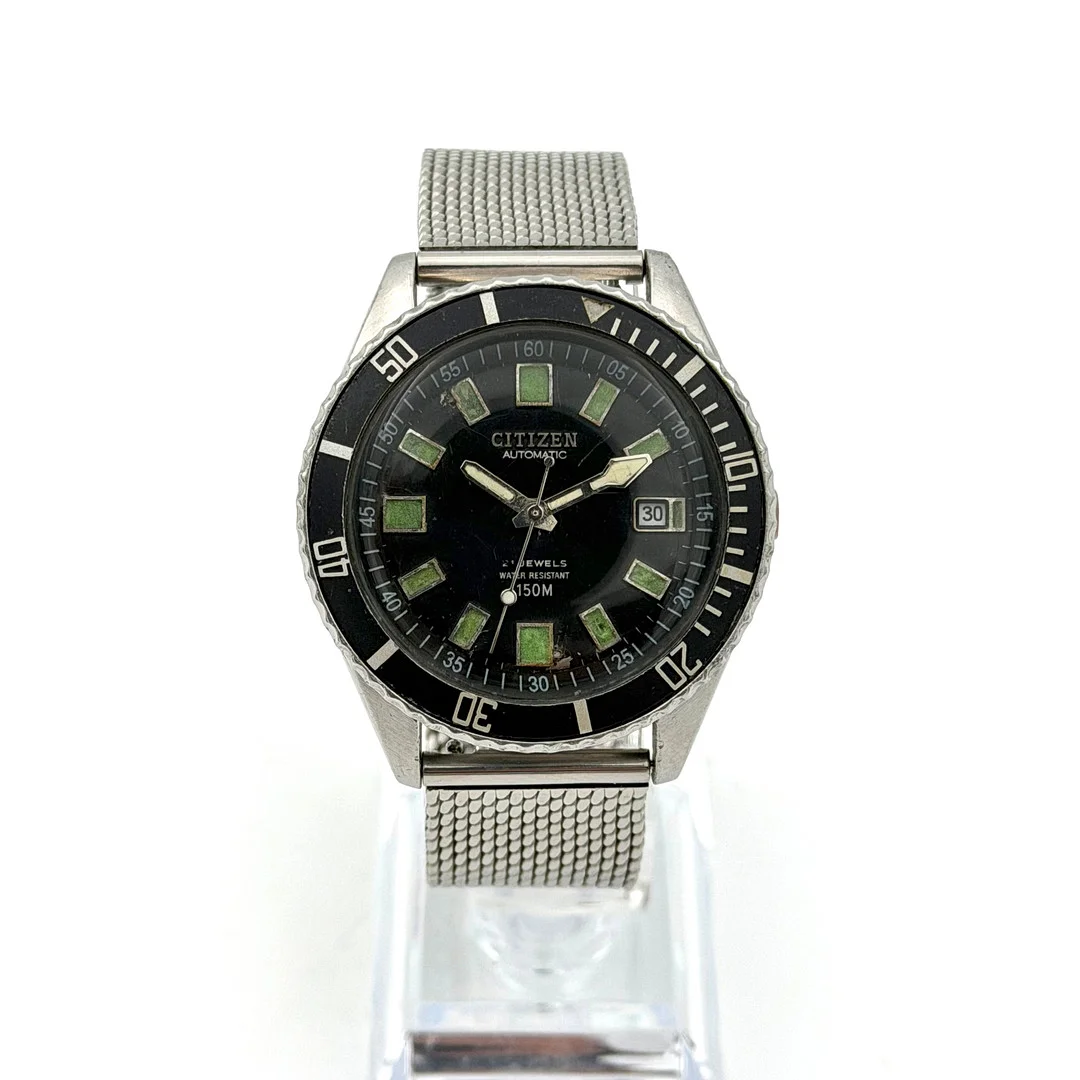 CITIZEN Challenge, dykarur, armbandsur, 1960/70-tal, automatic, stål. — Wristwatches — Skandia Auktion