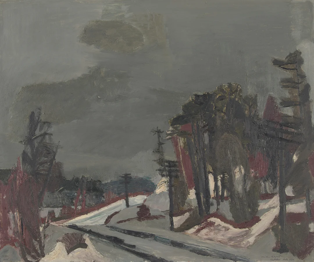 Stenstadvold, Håkon — "Østfoldvinter" 1944 — Kunst/Maleri — Blomqvist