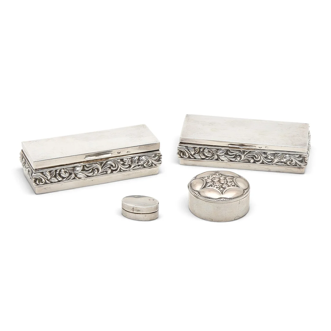 Four silver boxes, second third of the 20th Century. — Silver — Balclis
