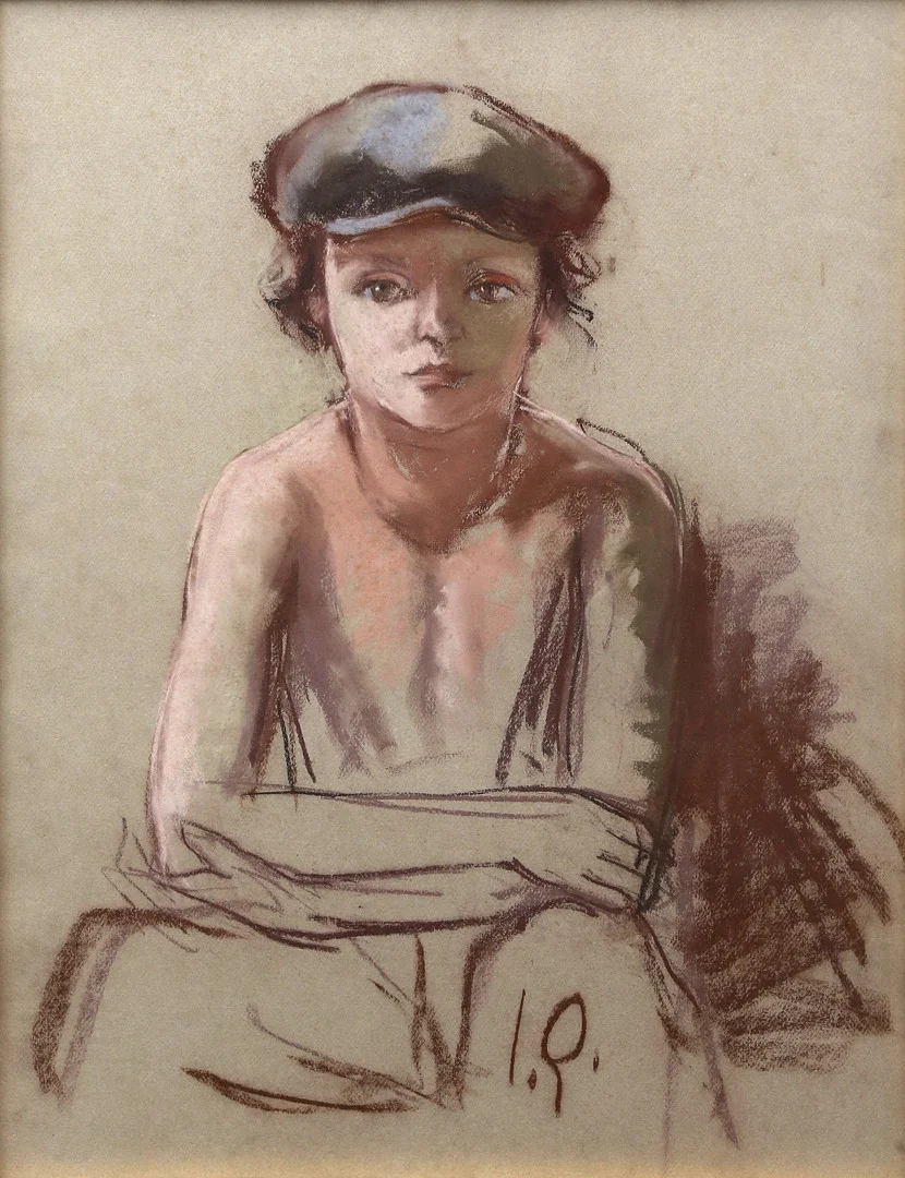 JAUME QUERALT. Boy with a beret. — Drawings — Balclis