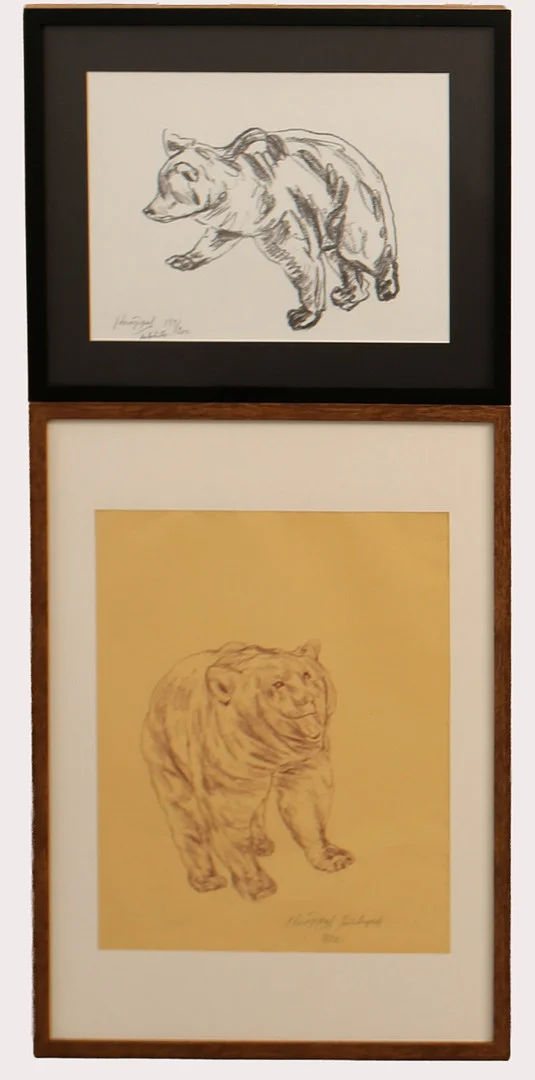 ARVID KNÖPPEL. Fotolito+ särtryck, 2 björnar, numrerade 139/200, 36/75 signerade, 2 stycken. — Engravings & Prints — Limhamns Auktionsbyrå