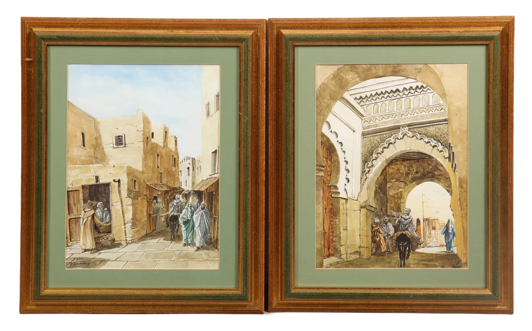 L BENAMER (20TH CENTURY) PAIR OF WATERCOLOURS (2). — Paintings — Bishop & Miller