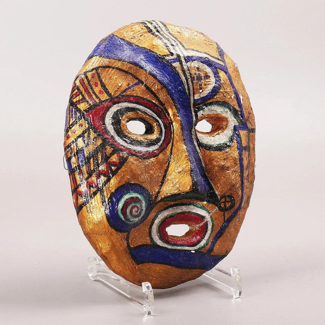 CHRISTIN OHLIN (1946-1925). Mask. — Sculptures & Bronzes — Växjö Auktionskammare