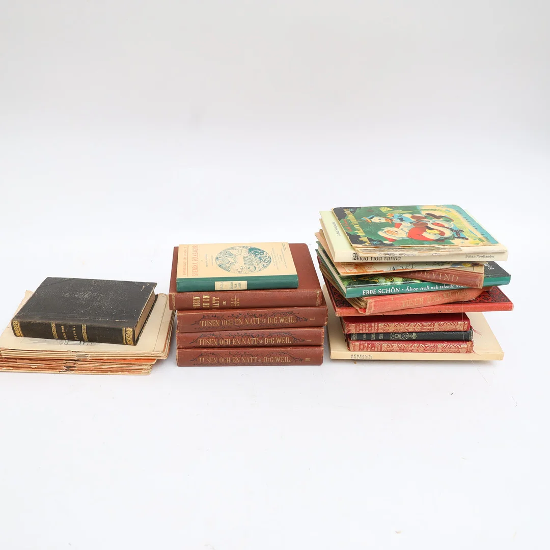 BARN & SAGOBÖCKER, Tusen & en natt, Djungelboken, onkel toms stuga. — Books — Falun Auktionsbyrå
