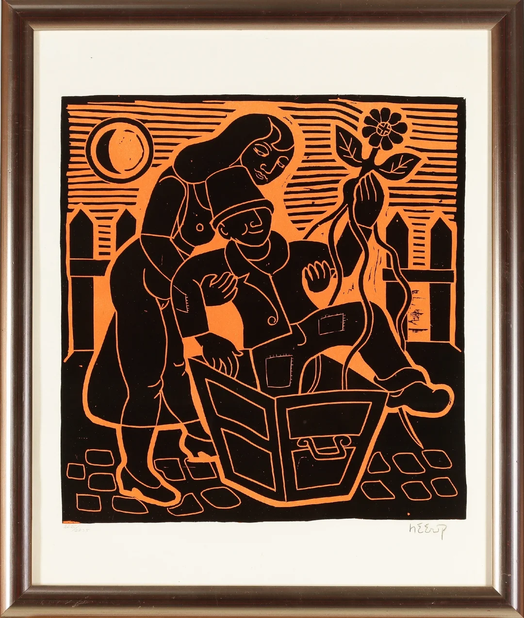 Henry Heerup. 'Claus in the barrel' (cd) — Paintings and sculptures/Prints and photography — Lauritz