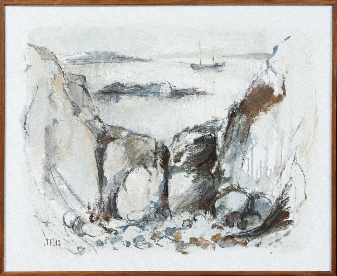 JOHN ERIK BÄCKERSTEN. "Stilla dag", olja på duk, signerad. — Paintings — Göteborgs Auktionsverk