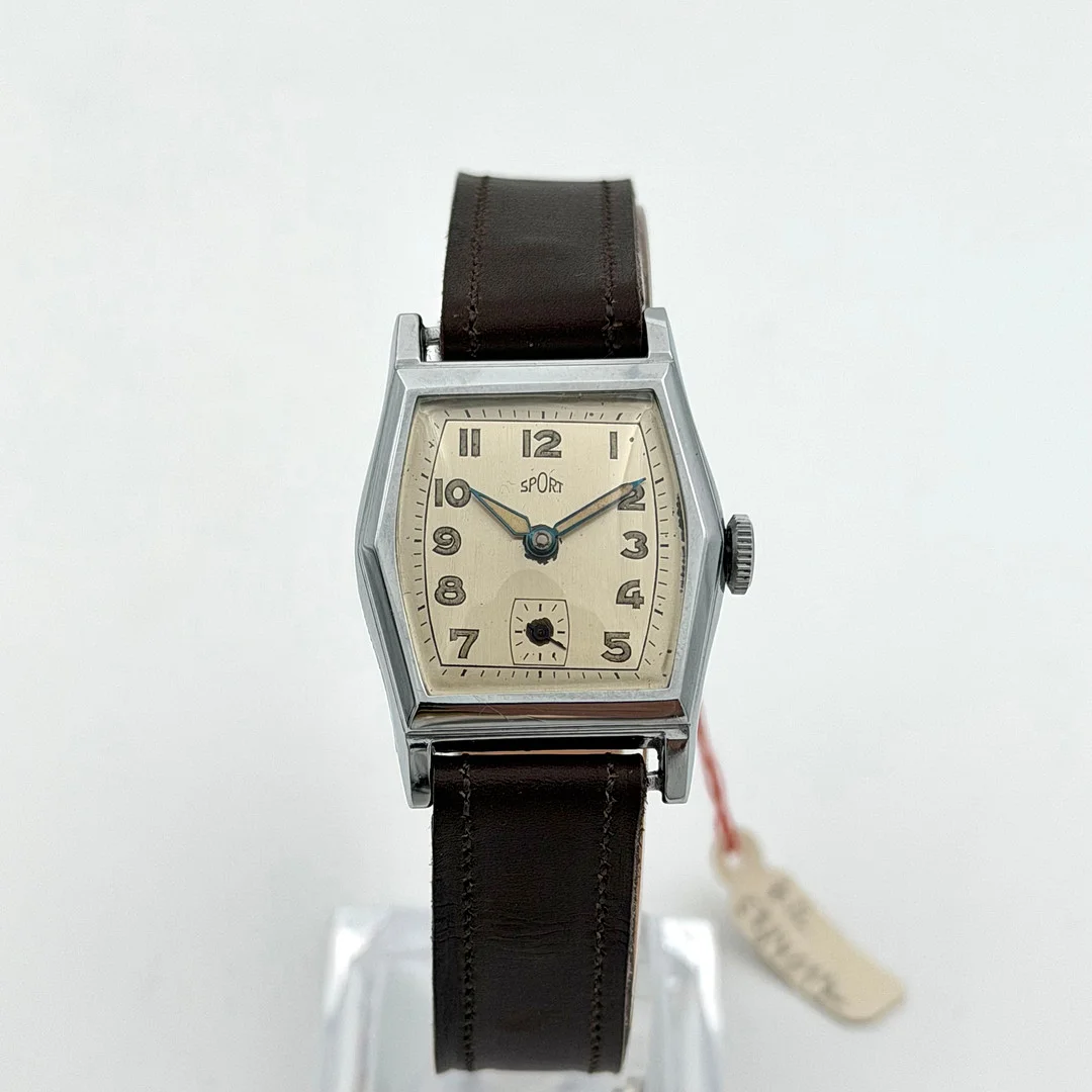 SPORT, armbandsur, art deco, 1930/40-tal, manuell, stål. — Wristwatches — Skandia Auktion