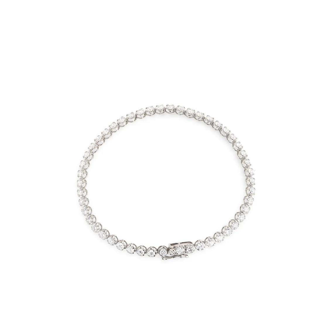 9CT GOLD (3CT) LAB DIAMOND BRACELET. — Bracelets — Chalkwell Auctions