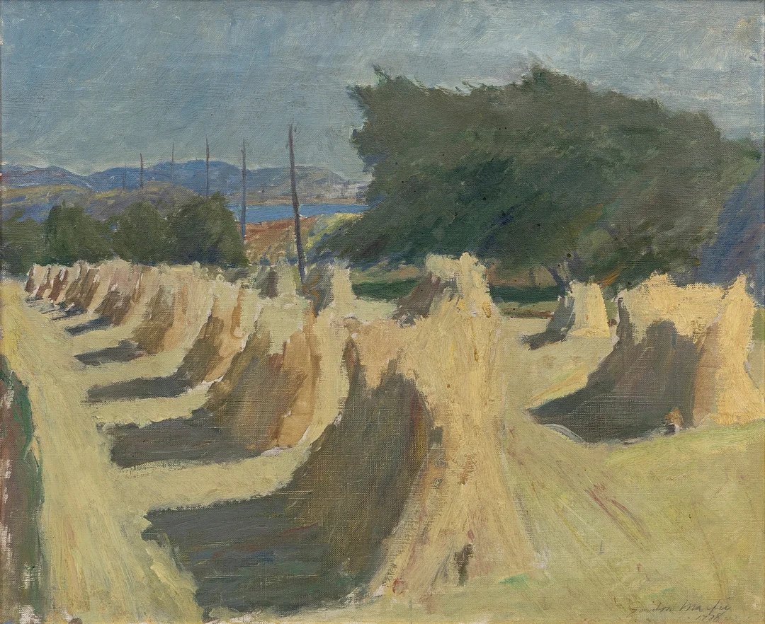 GORDON MACFIE. Komposition, olja på duk, signerad, daterad 1938. — Paintings — Auktionshuset Kolonn